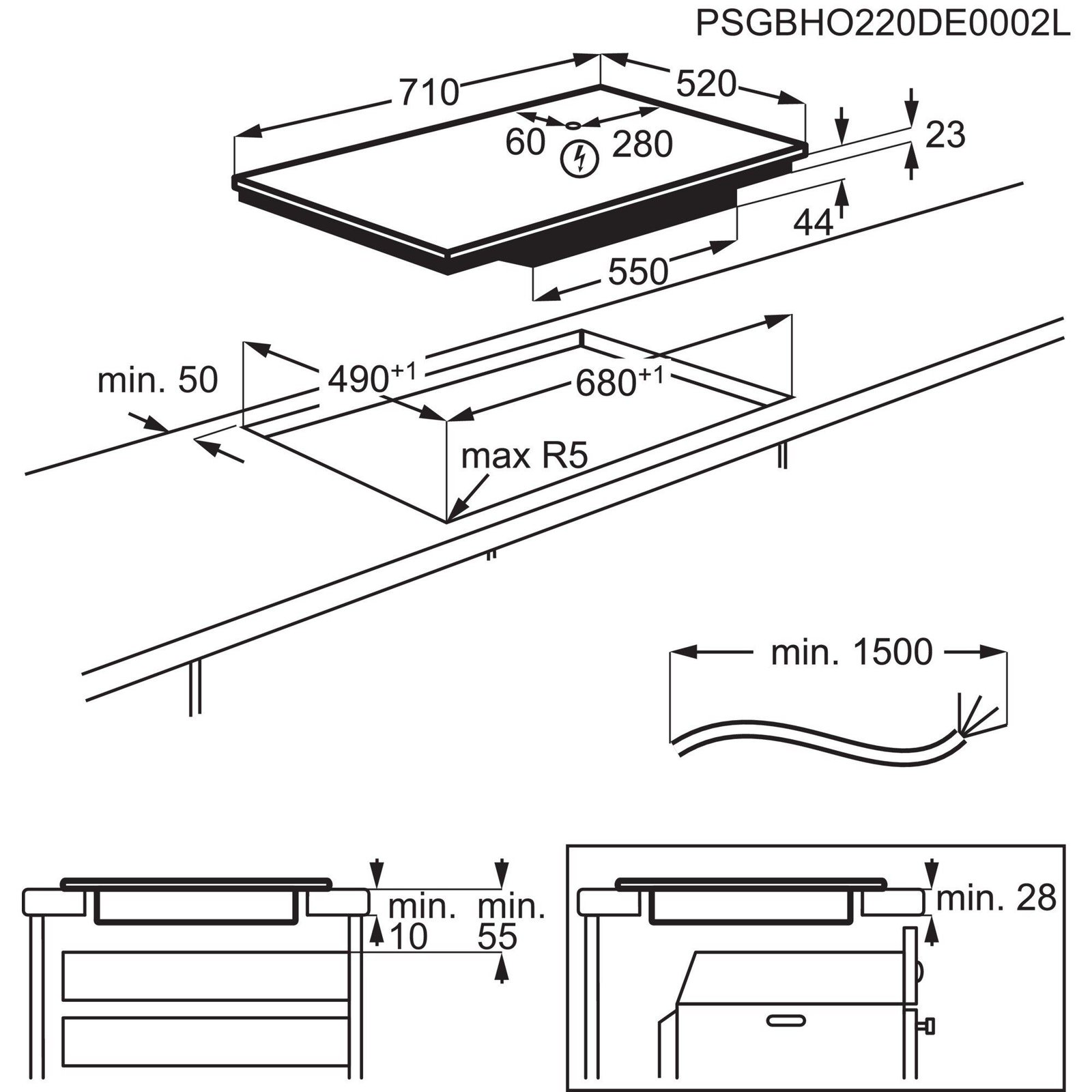 Electrolux EIV7348S – Płyta indukcyjna Bridge 600 70 cm – zdjęcie 3