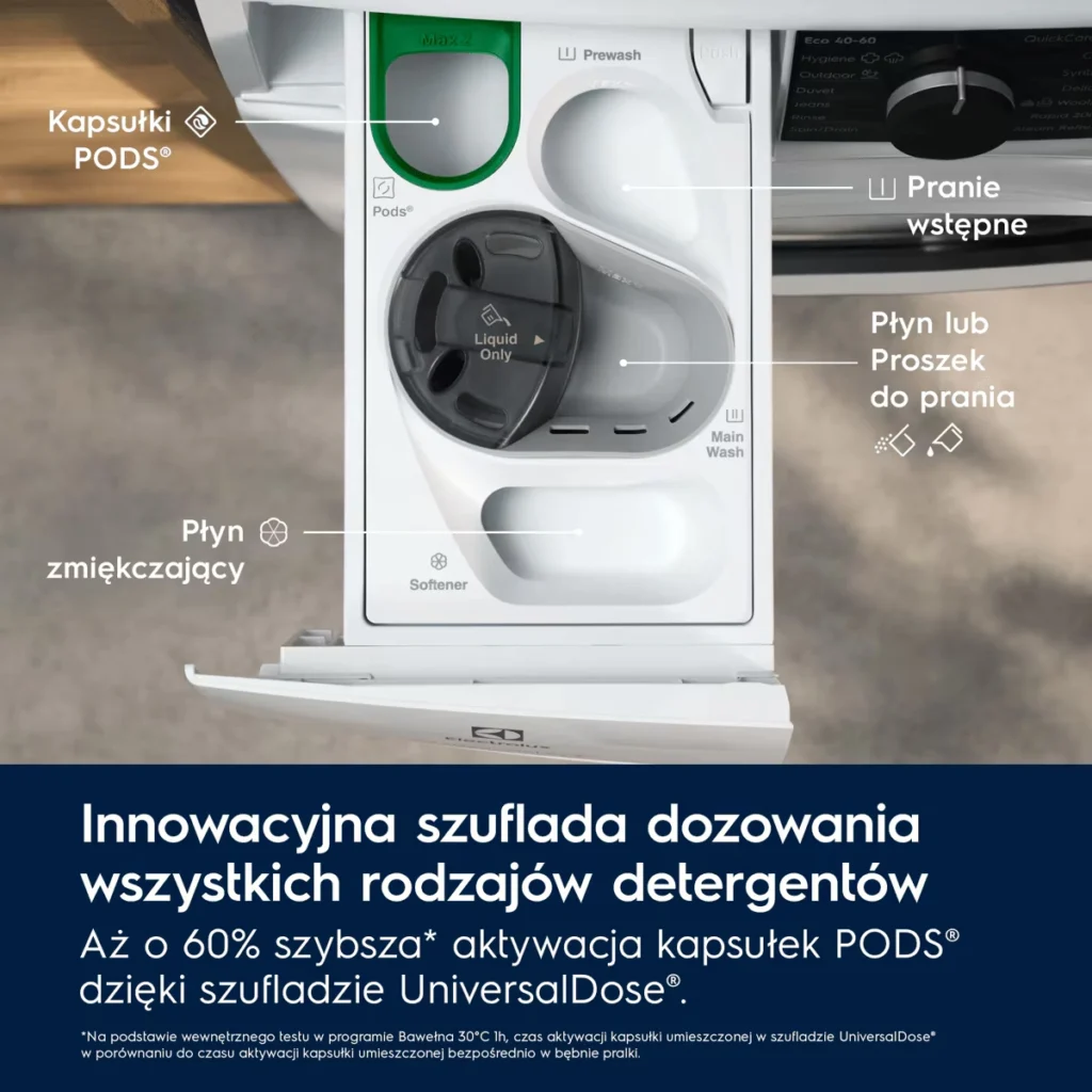 Electrolux EW7F4427QP – Pralka SteamCare 700 UniversalDose 12 kg — szczegóły