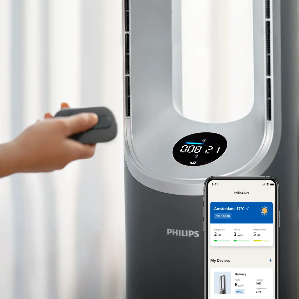 Philips Air Performer 8000 – oczyszczacz, wentylator i ogrzewanie AMF870/15 – sterowanie