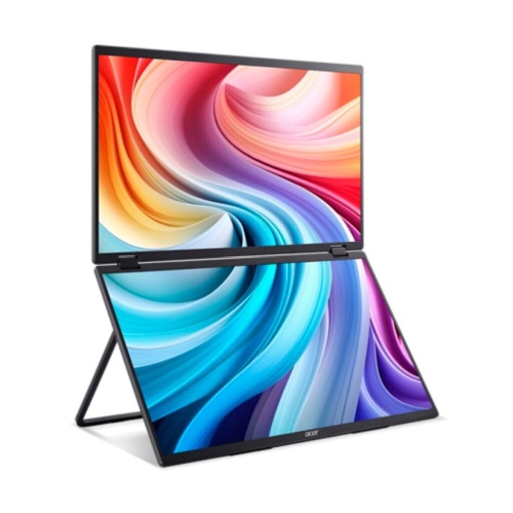 Acer PD3 Podwójny składany monitor przenośny | PD193QE | Czarny – UM.XP3EE.E01 — zdjęcie 1