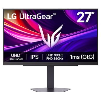 LG 27-calowy monitor gamingowy LG UltraGear™ z częstotliwością odświeżania 180 Hz, rozdzielczością 4K UHD, trybem Dual-Mode, pokryciem przestrzeni barwnej DCI-P3 95% (typ.), certyfikatem VESA DisplayHDR™ 400, czasem reakcji 1 ms GtG i złączem HDMI 2.1 – 27G810A-B — szczegóły