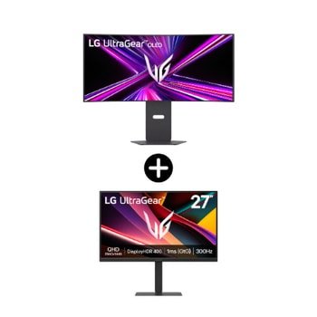 LG Gaming Pack 1 | Monitor UltraGear 34GX900A-B + Monitor UltraGear 27G640A-B | 2 monitory w zestawie – 34GX900A-B.27G6001 — szczegóły