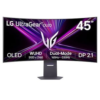 LG 45-calowy monitor gamingowy LG UltraGear™ OLED Dual-Mode 5K2K | 0,03 ms (GtG), Rich Bass (10Wx2), DisplayHDR True Black 400, DP 2.1 i USB-C – 45GX950A-B — szczegóły