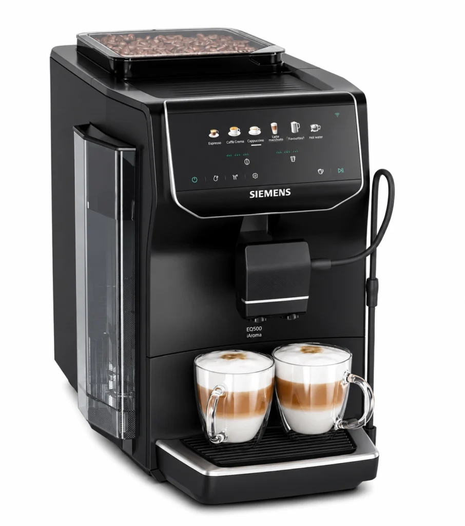 Ekspres automatyczny Siemens EQ500 iAroma Piano Black TP551E19 – z młynkiem — szczegóły