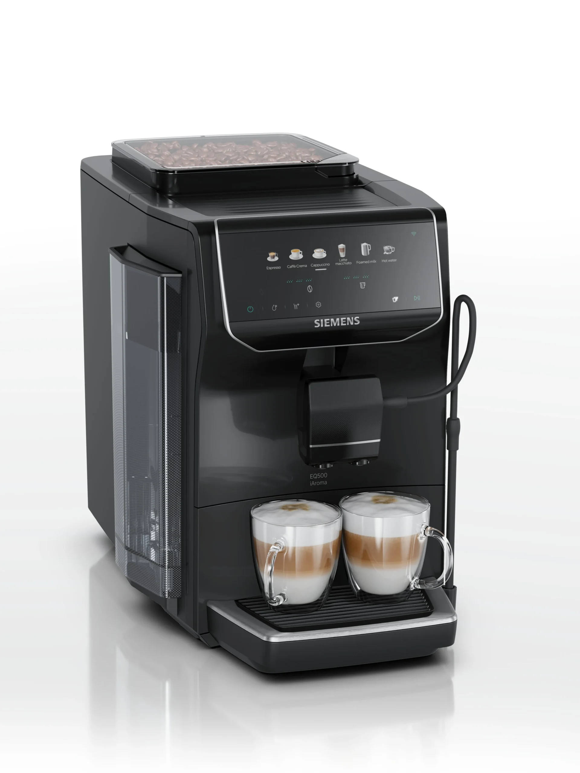 Ekspres automatyczny Siemens EQ500 iAroma Piano Black TP551E19 – z młynkiem